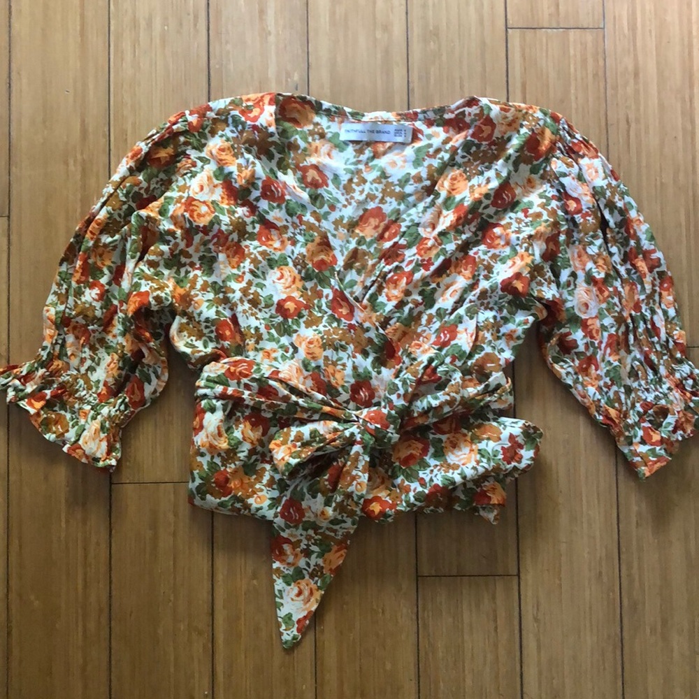 NWOT FAITHFULL - Mali Wrap Top - Le Rose - Picture 6 of 7